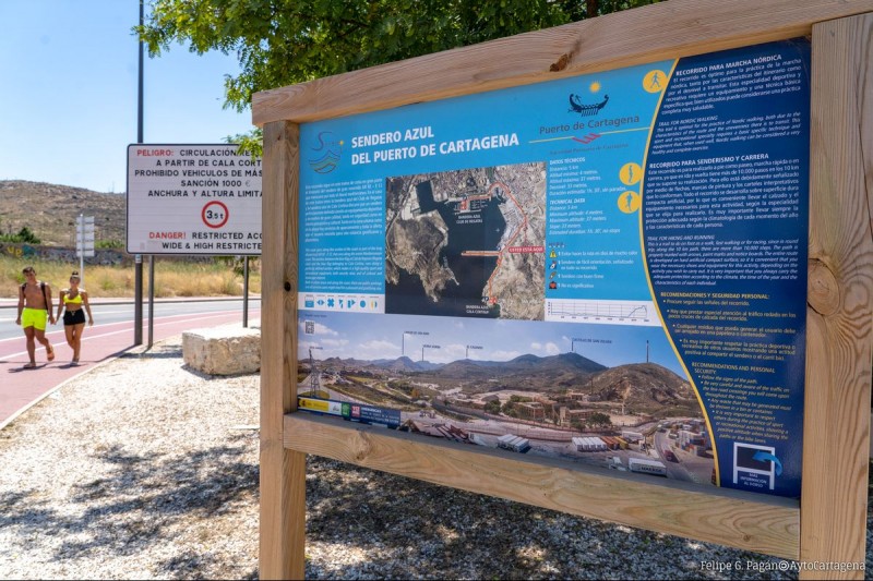 Sendero Azul gentle walking route from Cartagena port to Cala Cortina