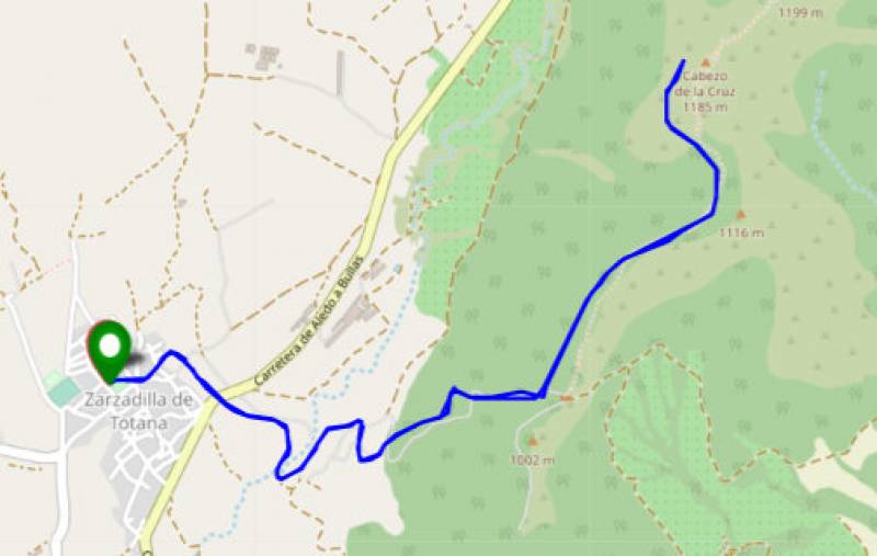 The Cerro de la Cruz walking route in Zarzadilla de Totana