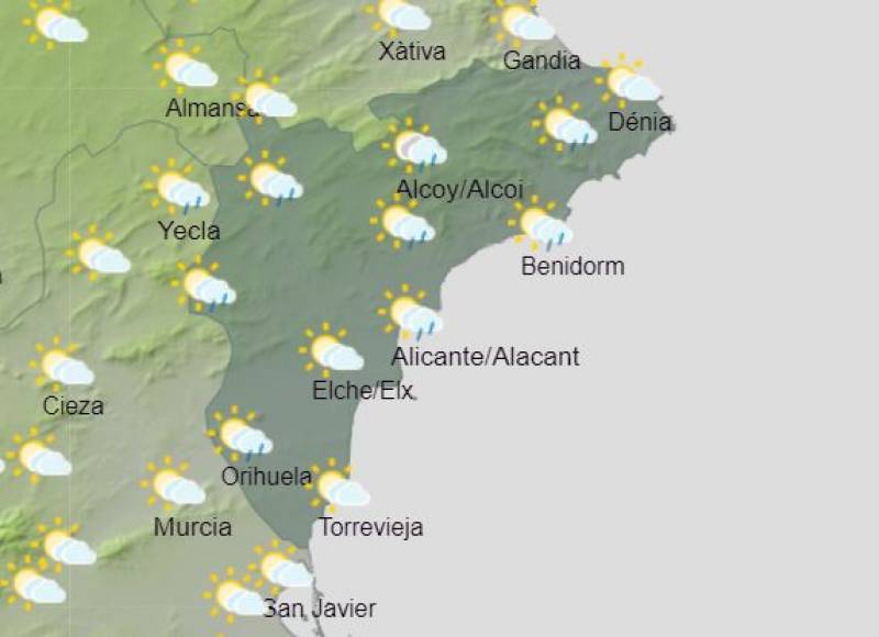 Wet and windy this week: Alicante weather forecast September 9-12