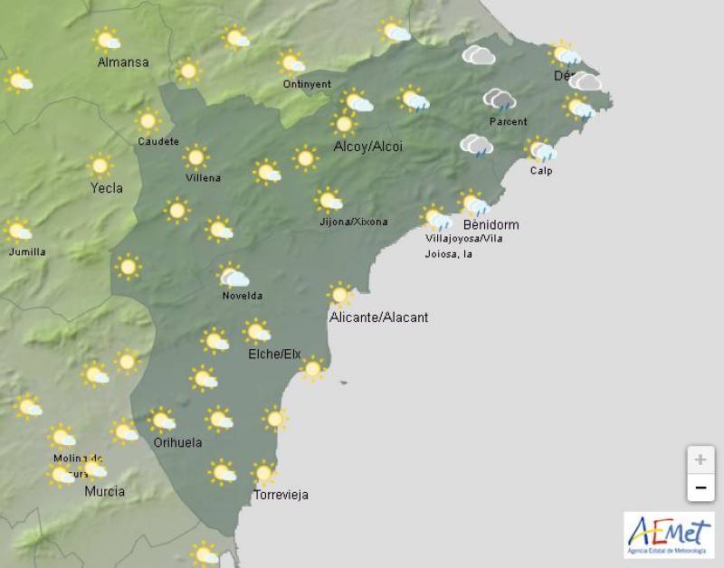 Rollercoaster temperatures this weekend: Alicante weather forecast Sept 12-15