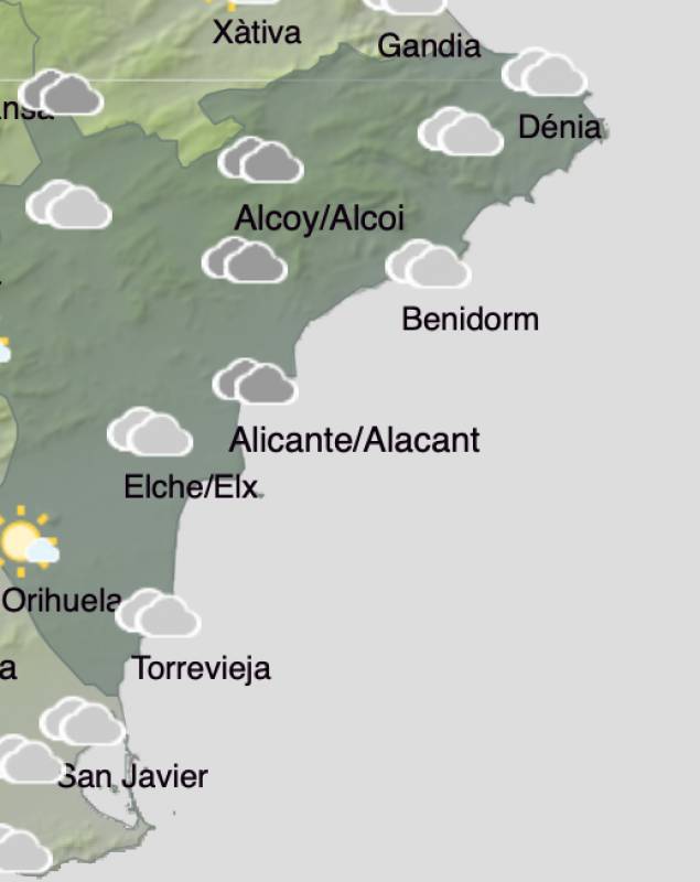 Alicante weather forecast January 16-19: Thunderstorms strike this weekend