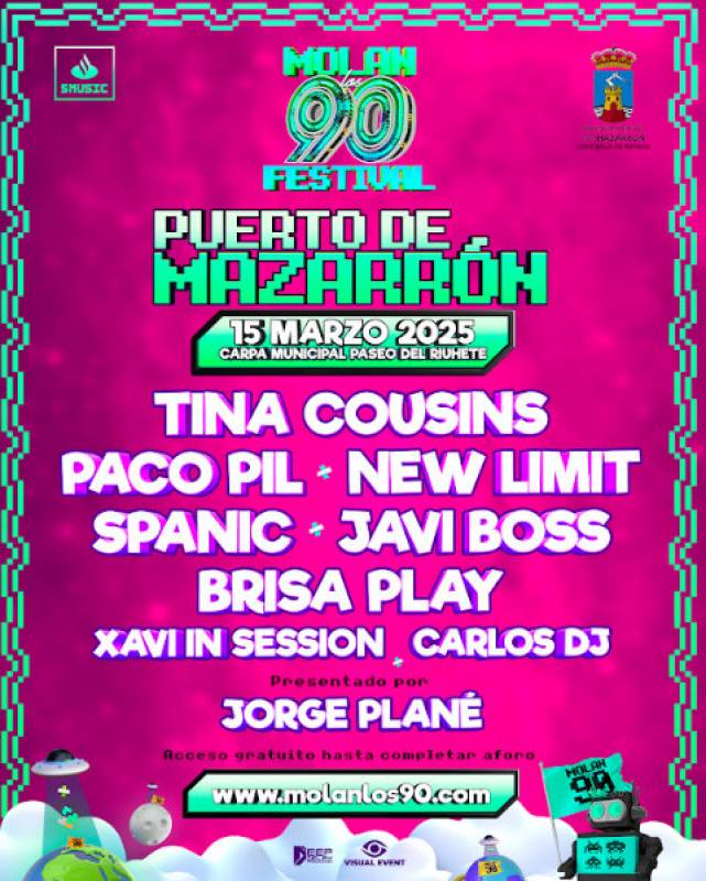 March 15 Free celebration of 90s music in Puerto de Mazarrón