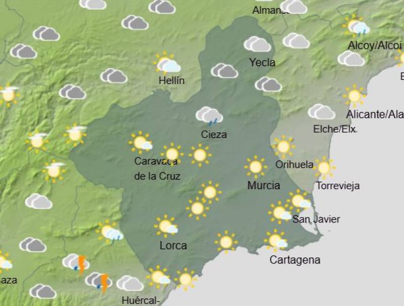 More rain, wind and storms: Murcia weekly weather forecast March 10-16