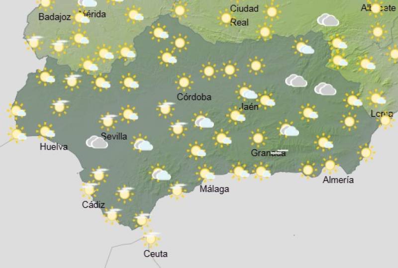 Andalucía weekly weather forecast April 7-10: Sunshine to start, showers to end