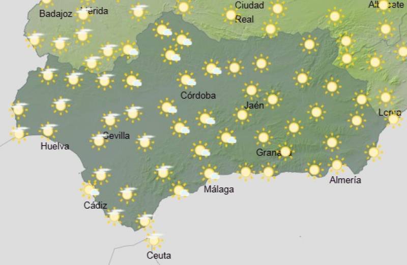 Andalucía weekly weather forecast April 7-10: Sunshine to start, showers to end