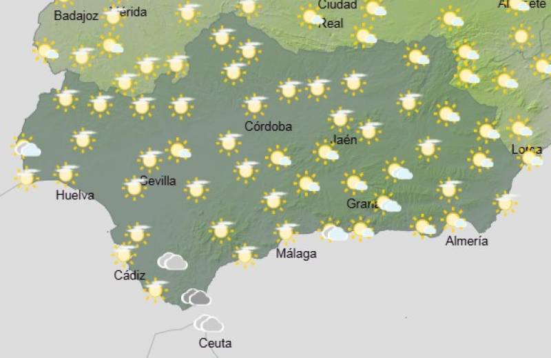 Andalucía weekly weather forecast April 7-10: Sunshine to start, showers to end