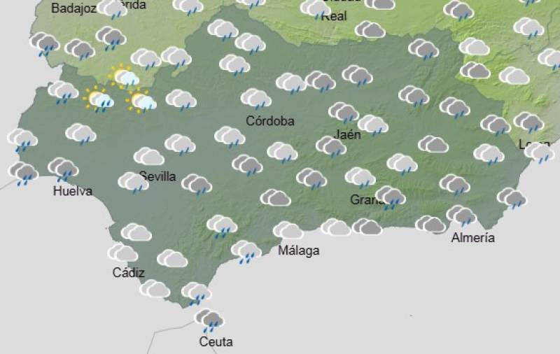 Andalucía weekly weather forecast April 7-10: Sunshine to start, showers to end