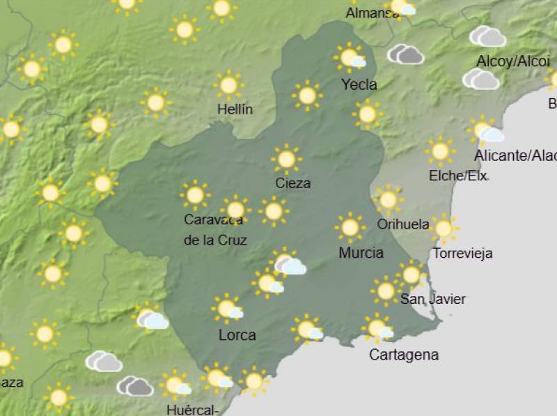 Murcia weekly weather forecast April 28-May 1