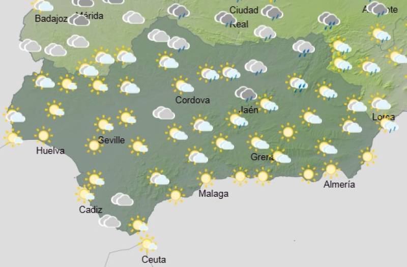 Andalucía weekly weather forecast May 5-8: Spring showers linger with brighter spells ahead