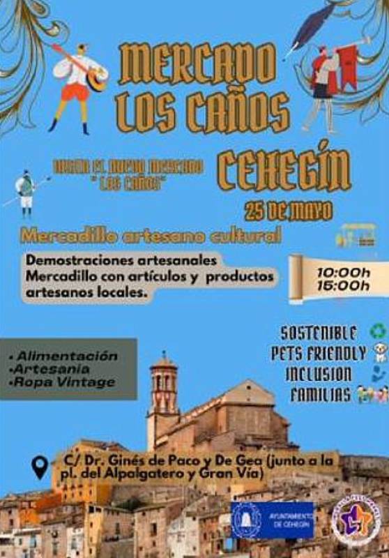 May 25 Los Caños arts and crafts market in Cehegín