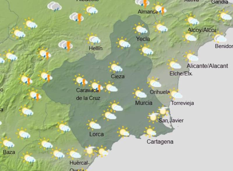 Murcia weekly weather forecast June 2-5: Rainstorms to break the heat, but not for long
