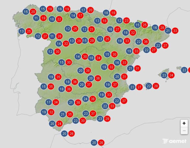 Muddy rain before temperatures soar: Spain weekend weather forecast June 12-15