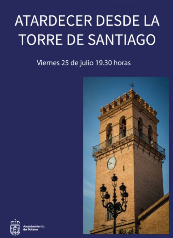 July 25 Guided sunset visit to the tower of the church of Santiago in Totana