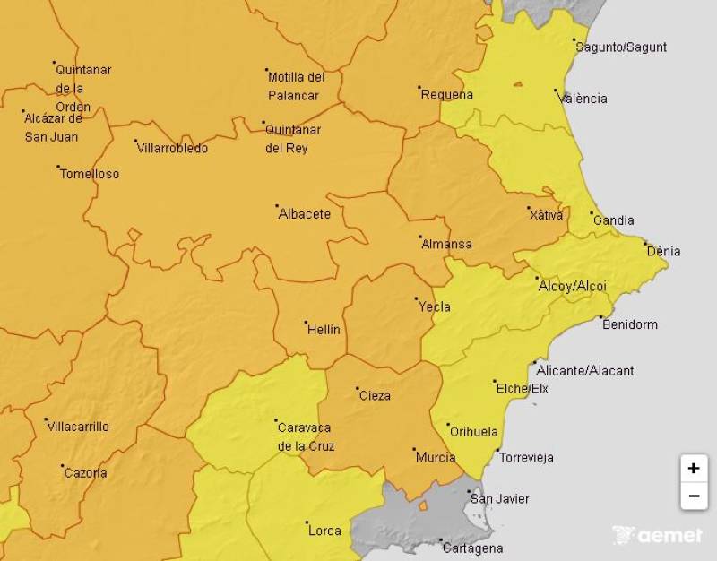 Extreme temperature alerts: Alicante weather forecast July 17-20