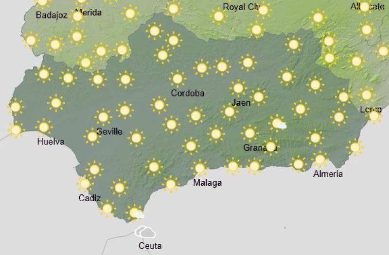 Andalucía weekly weather forecast August 4-7: Hot, sunny and windy near the coast