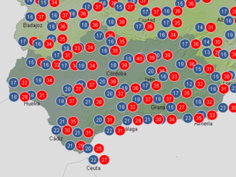 High winds and high temperatures: Andalucía weekend weather forecast September 4-7
