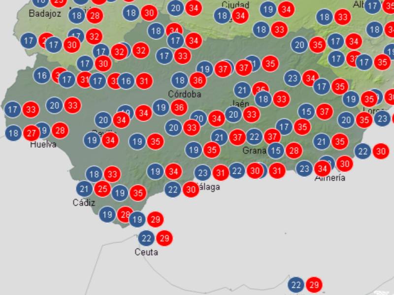 High winds and high temperatures: Andalucía weekend weather forecast September 4-7