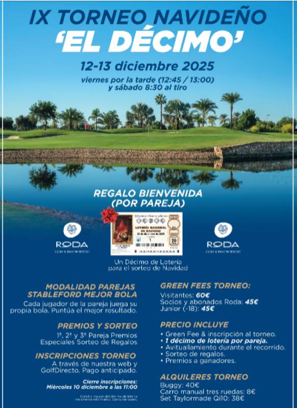 December 12-13 El Décimo Christmas Golf Tournament at Roda Golf Course