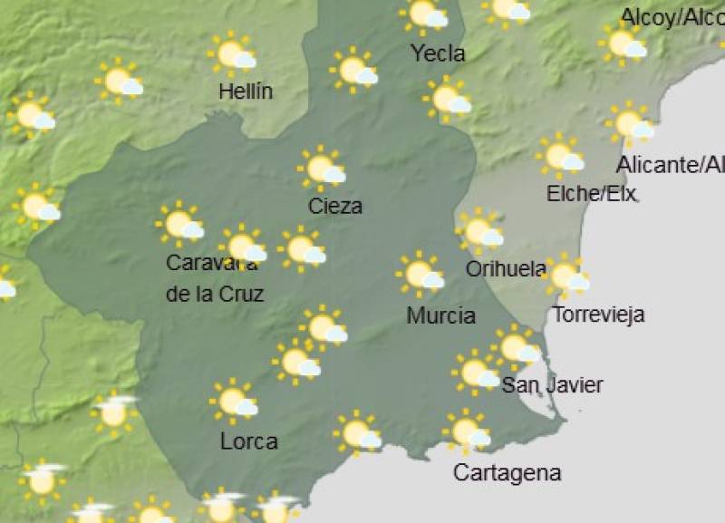 Expect sunshine, showers and a crisp coastal breeze: Murcia weekend weather forecast November 6-9