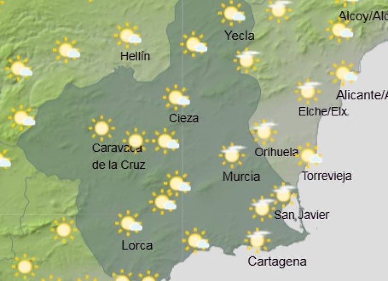 Frosty fingers but toasty sun: Murcia weekend weather forecast November 27-30