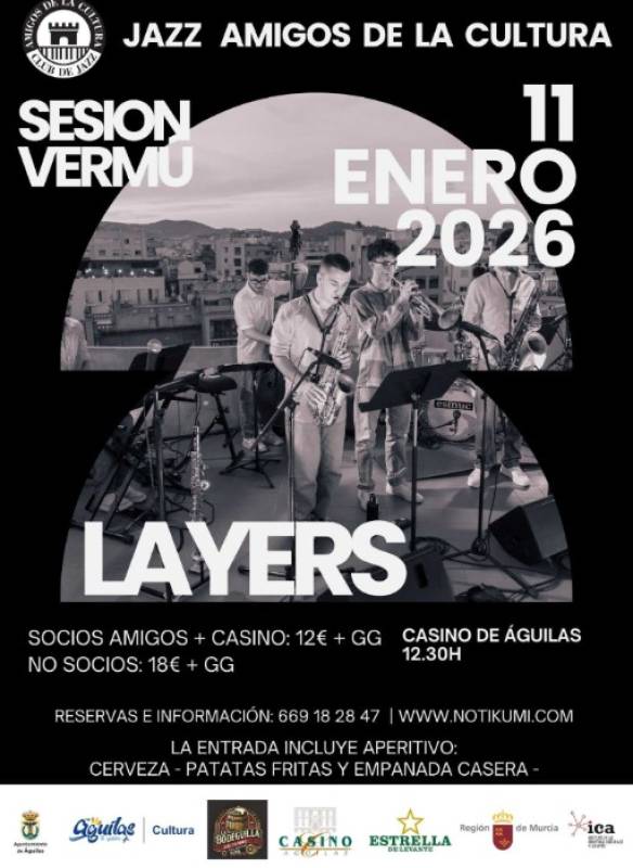 January 11 Layers jazz concert in Águilas