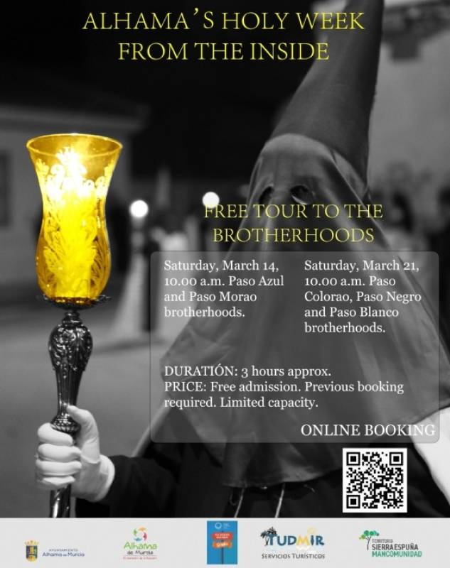 March 14 Free ENGLISH LANGUAGE TOUR: Inside the Holy Week of Alhama de Murcia