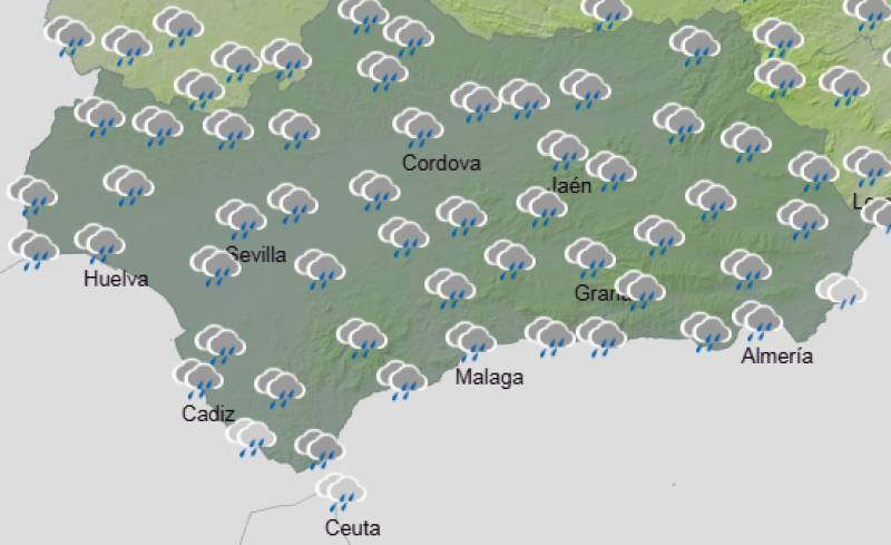 Andalucía weekly weather forecast Jan 26-29: A stormy, windy stretch with plenty of rain