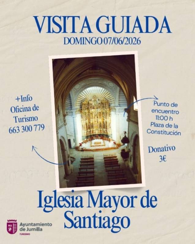 June 7 Guided tour of the church of Santiago in Jumilla