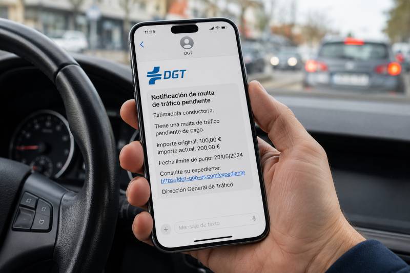 Getting a text or email about an unpaid fine? It could be a scam targeting Spanish drivers