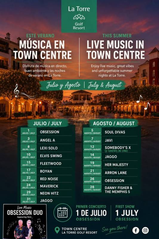 July 8 live music with LEXI SOLO at La Torre Golf Resort