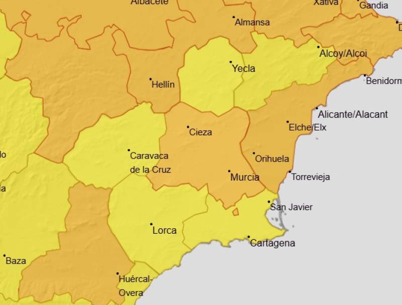 Heatwave backs off but it's still staying hot: Murcia weekend weather forecast July 9-12