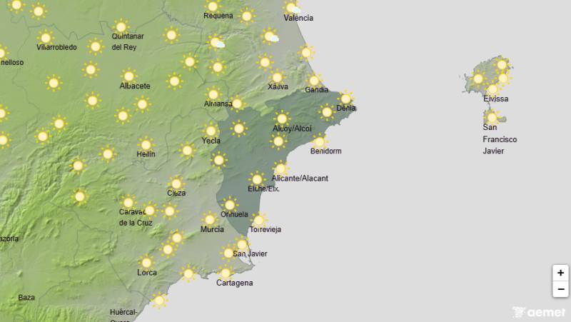 Intense heat eases for a sunny summer weekend: Alicante weather forecast July 10-12