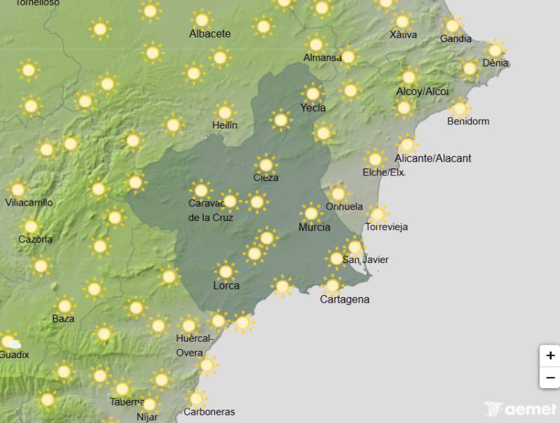Murcia weather forecast August 24-27: Temperatures head back towards 37°C this week